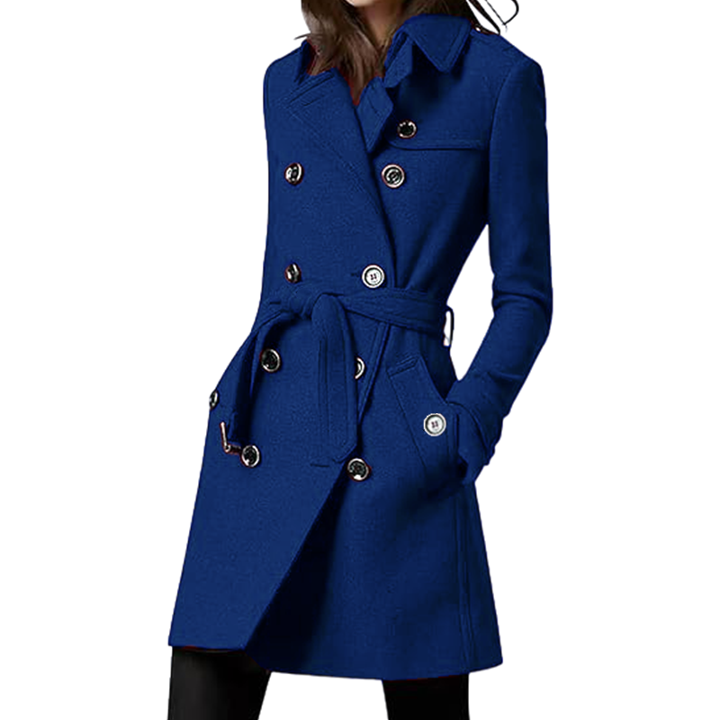 Wool Coat Peacoat - Trench-Coat en mélange de laine pour