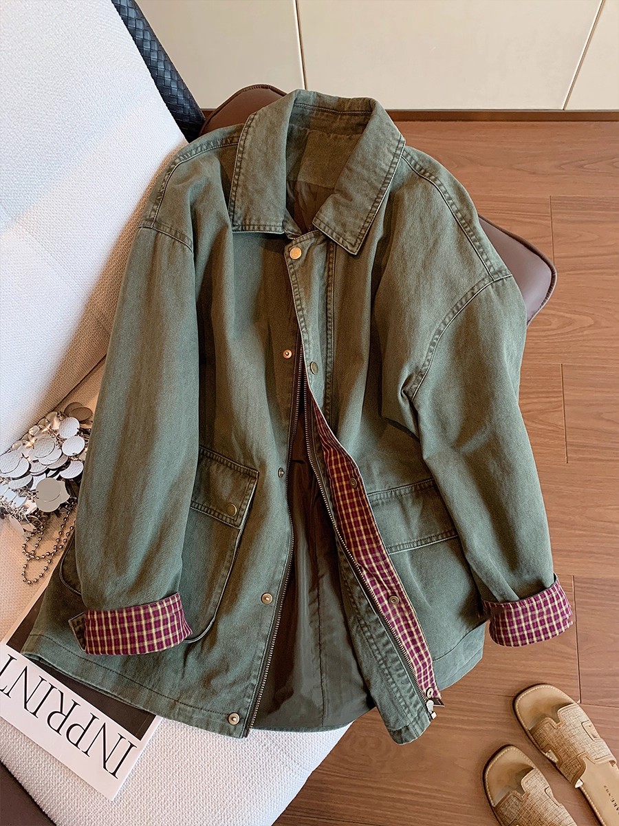 Veste en jean vert armée Vinta - Down Jacket Packable avis et prix
