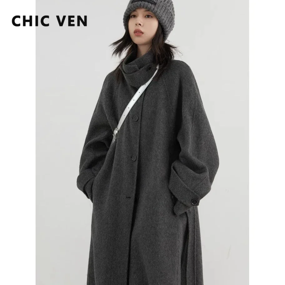 CHIC VEN-Manteau en laine à bo - Wool Coat Peacoat avis et prix