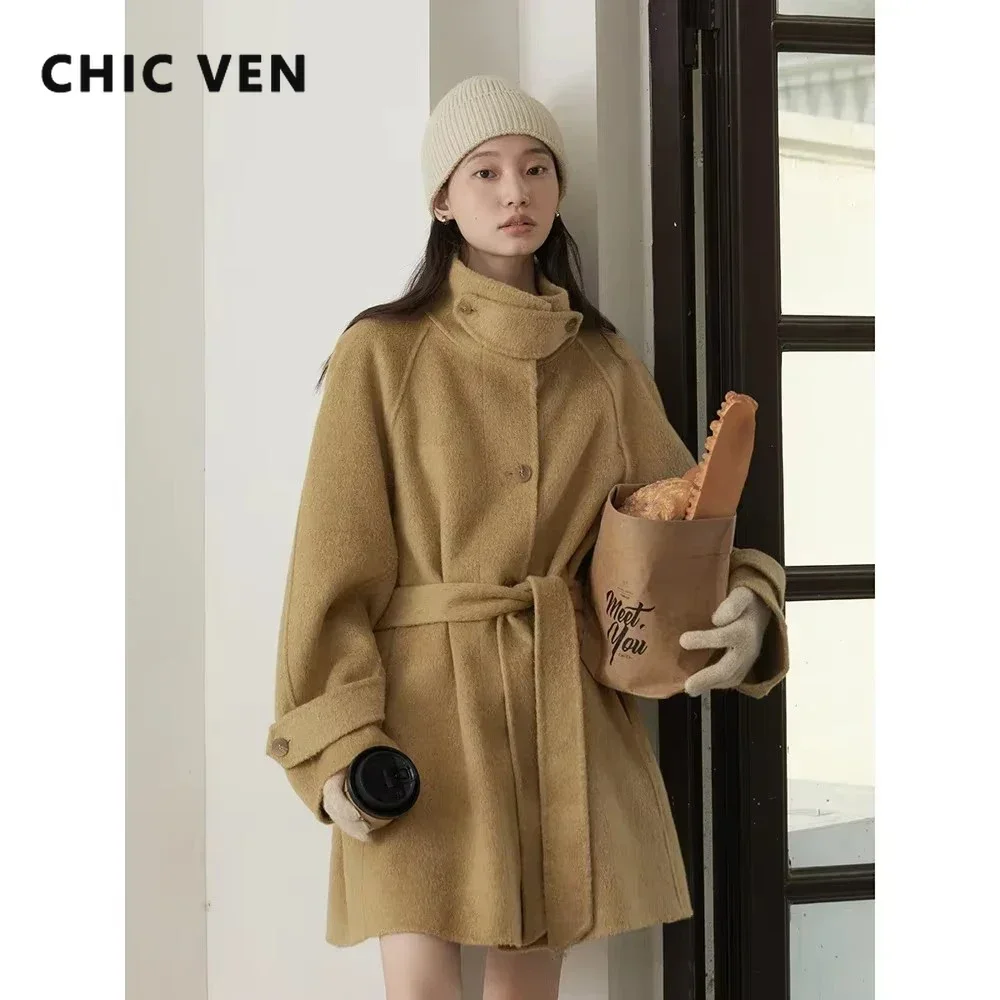 CHIC VEN-Manteau en laine à bo - Wool Coat Peacoat avis et prix