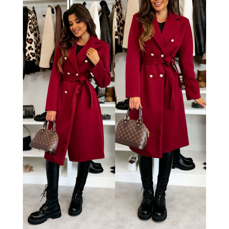 Manteau en laine à double bout - Wool Coat Peacoat avis et prix