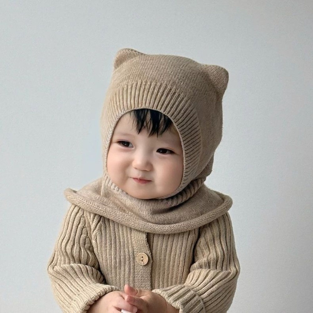 Nouveau bonnet cagoule en lain - Knit Beanie Hat Warm avis et prix