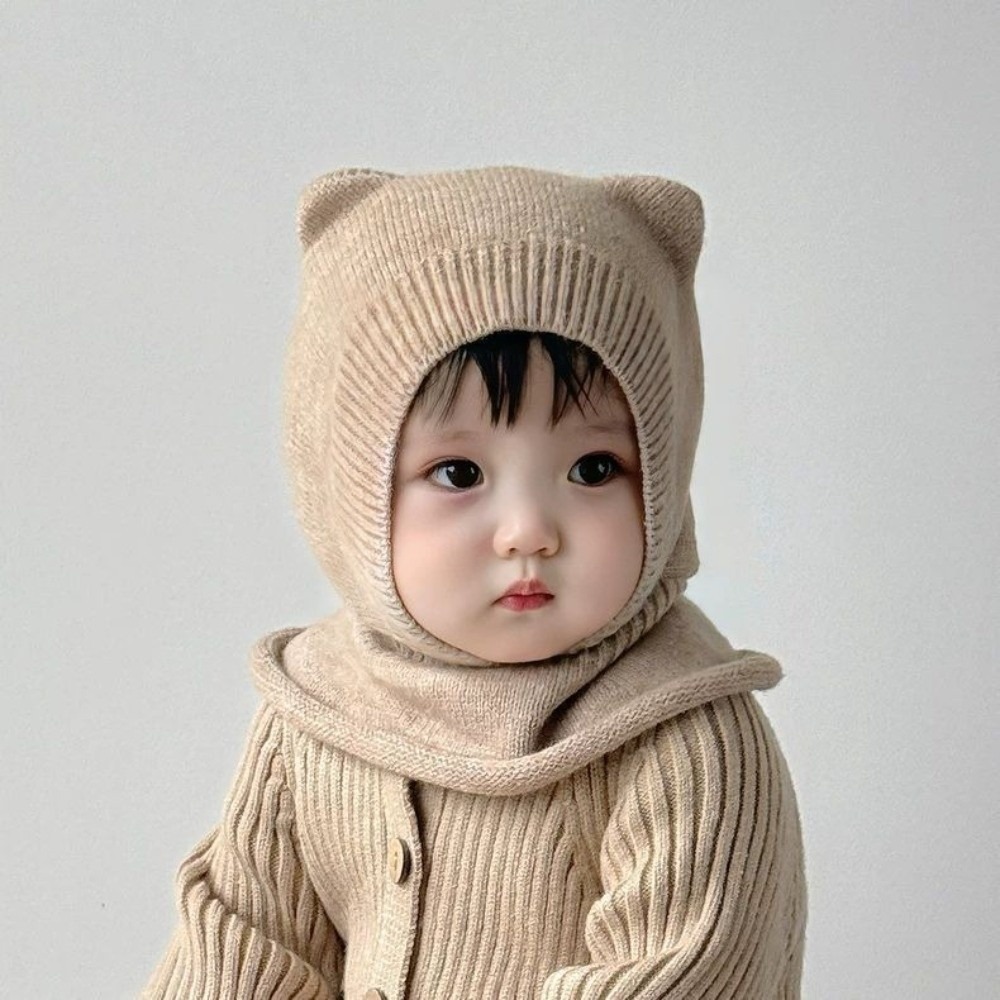 Nouveau bonnet cagoule en lain - Knit Beanie Hat Warm avis et prix