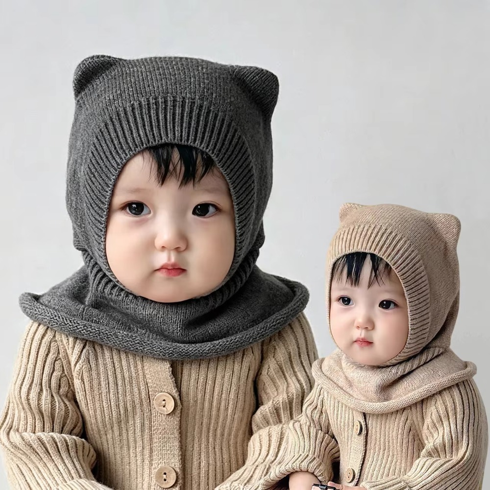 Nouveau bonnet cagoule en lain - Knit Beanie Hat Warm avis et prix