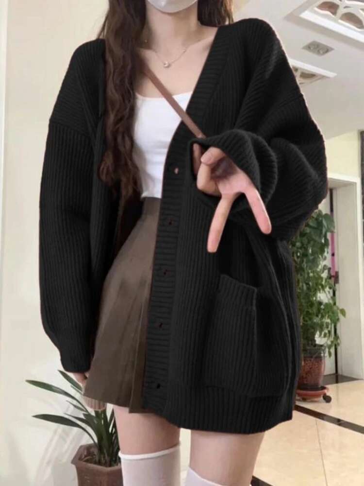 Cardigan ample à manches longu - Wool Coat Peacoat avis et prix